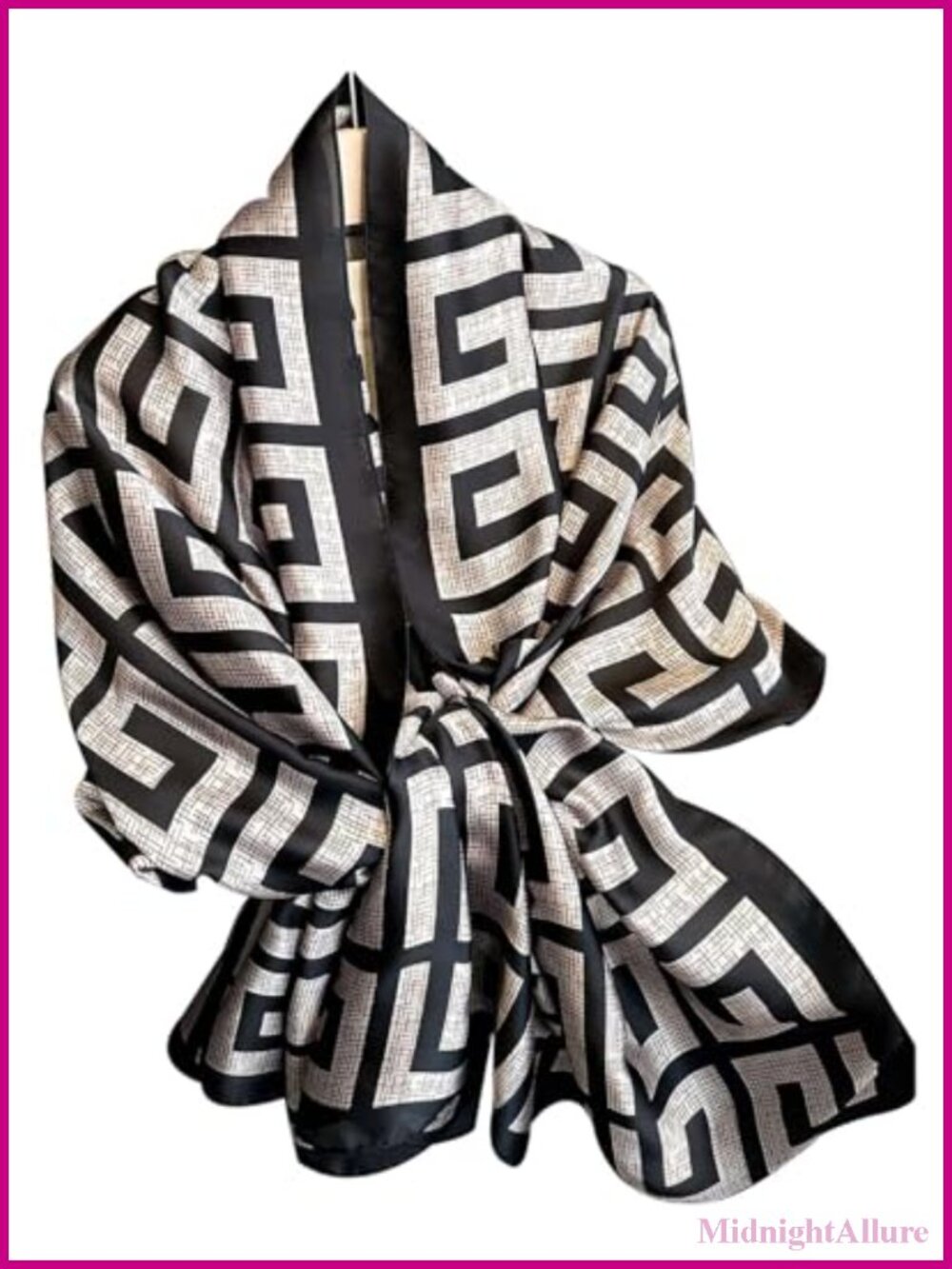 Womens Lightweight Floral Shawl Scarf Simulated Silk Wrap Evening Dress